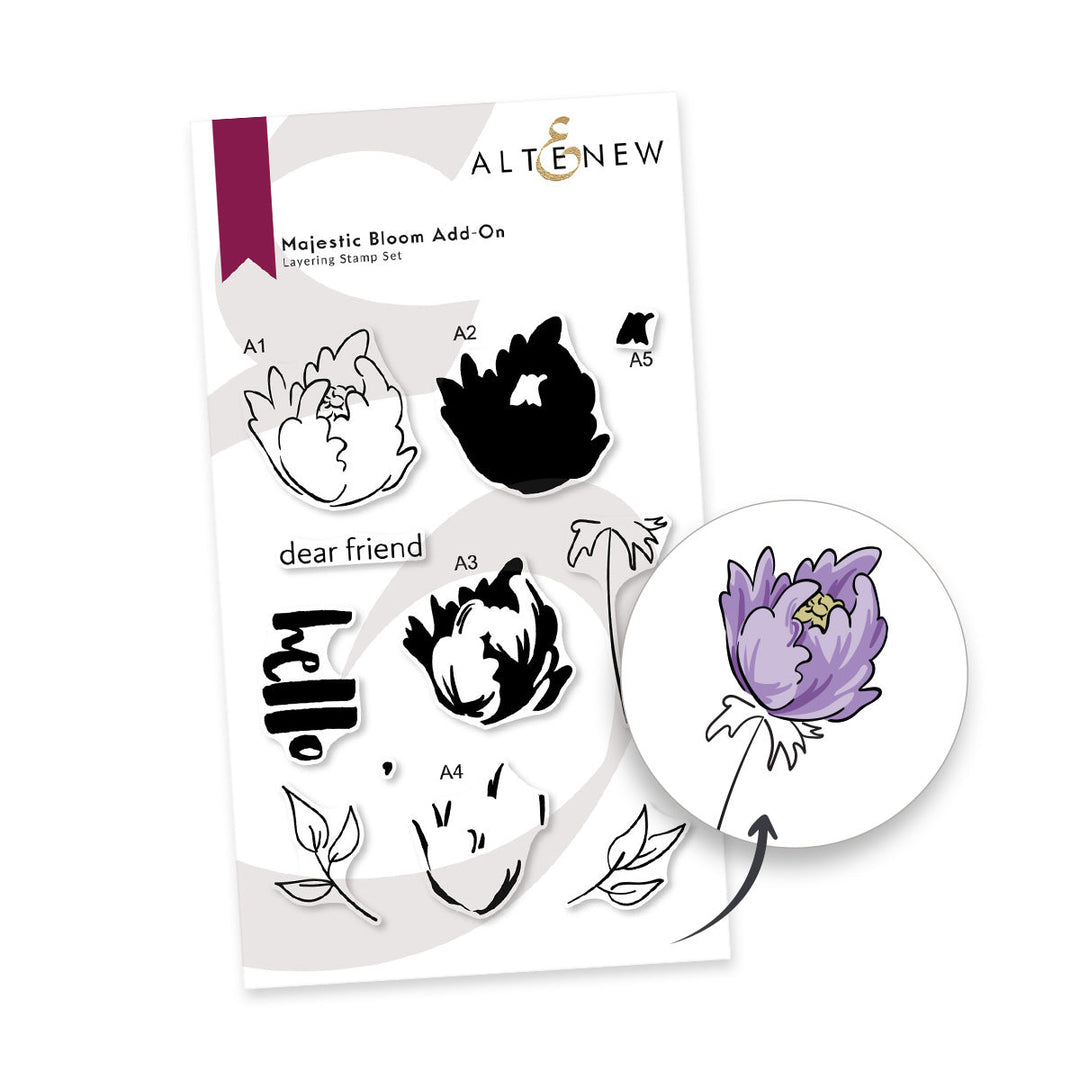 Clear Stamps Majestic Bloom Add-On Stamp Set
