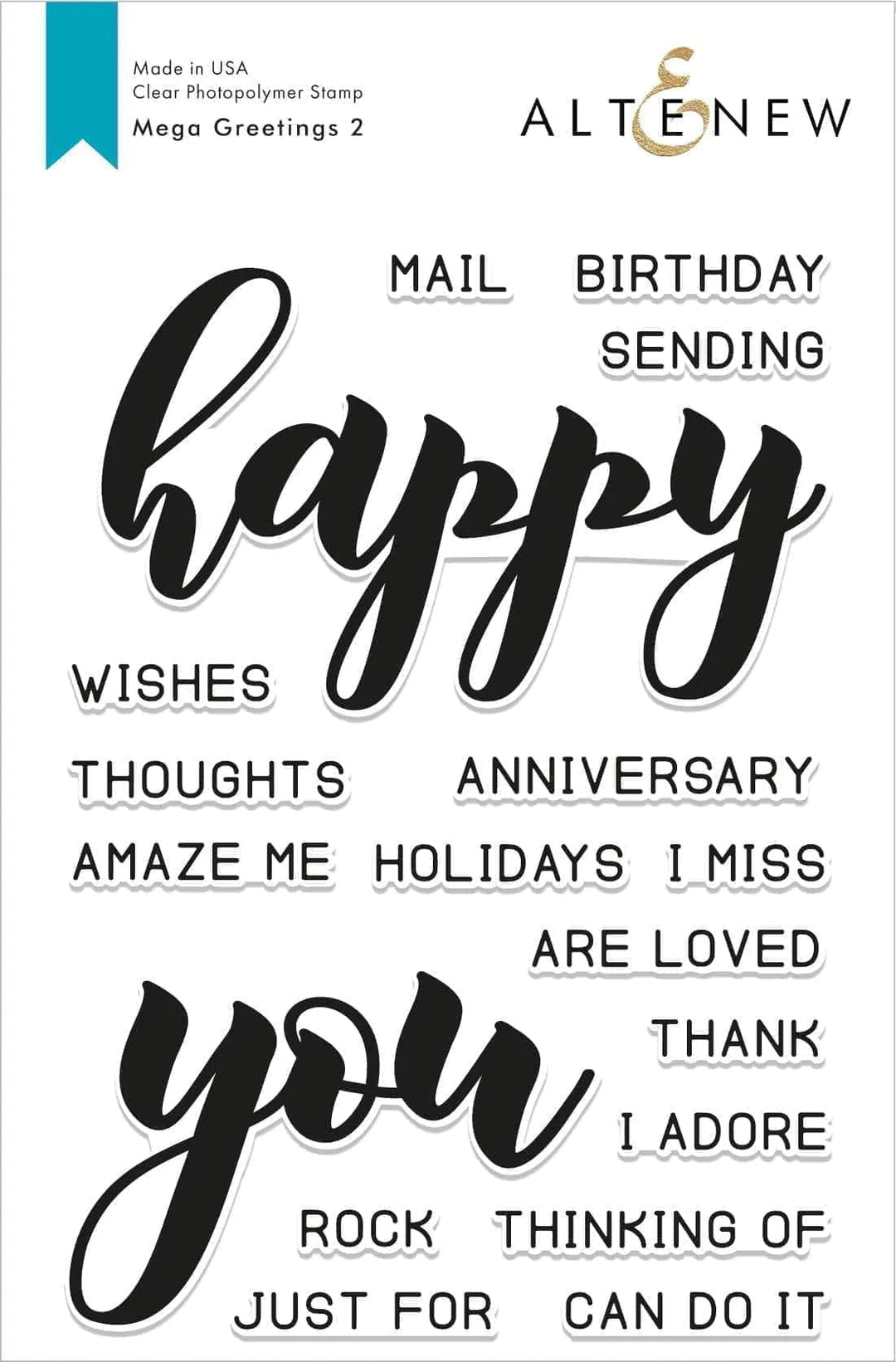 Clear Stamps Mega Greetings 2 Stamp Set