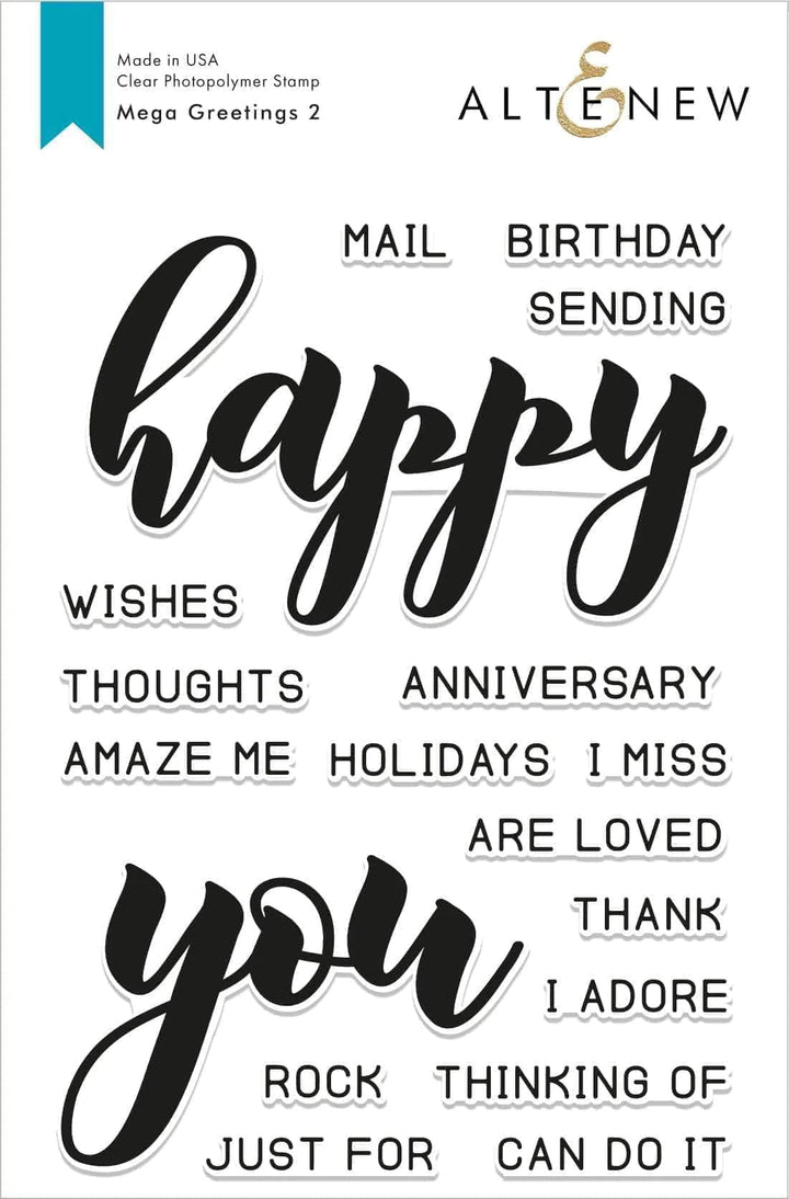 Clear Stamps Mega Greetings 2 Stamp Set
