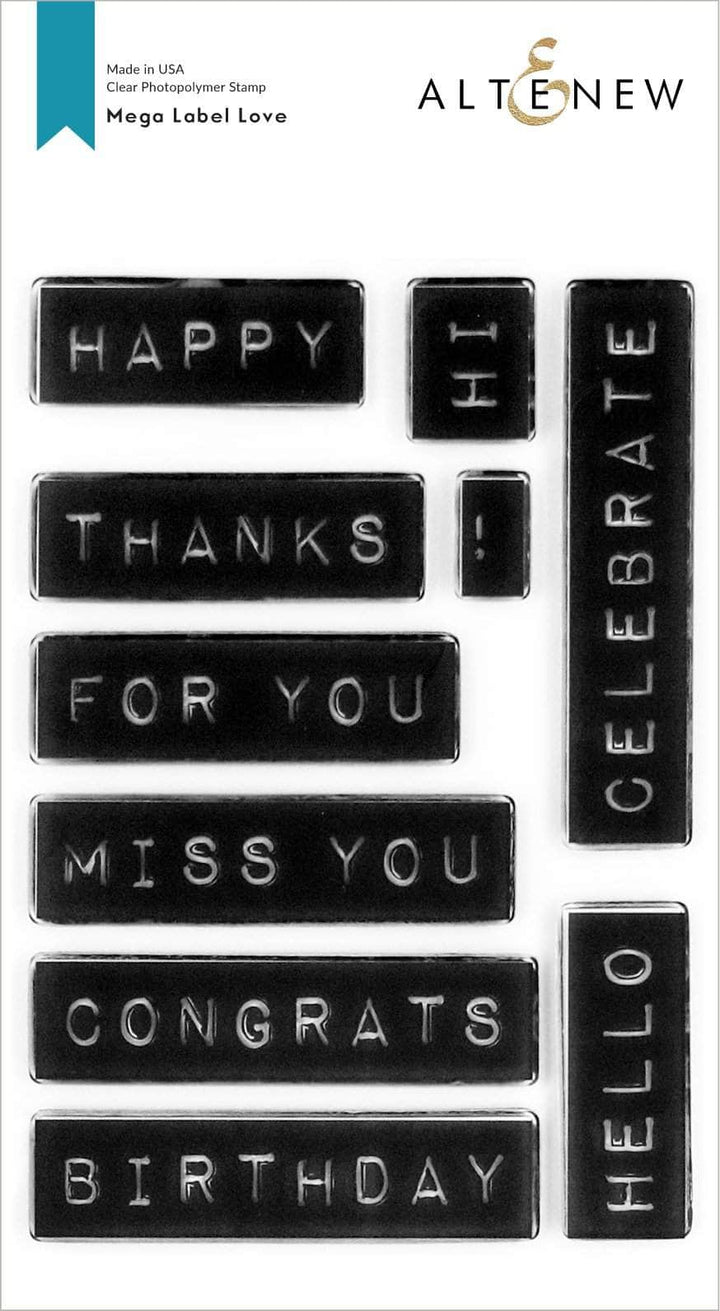 Clear Stamps Mega Label Love Stamp Set