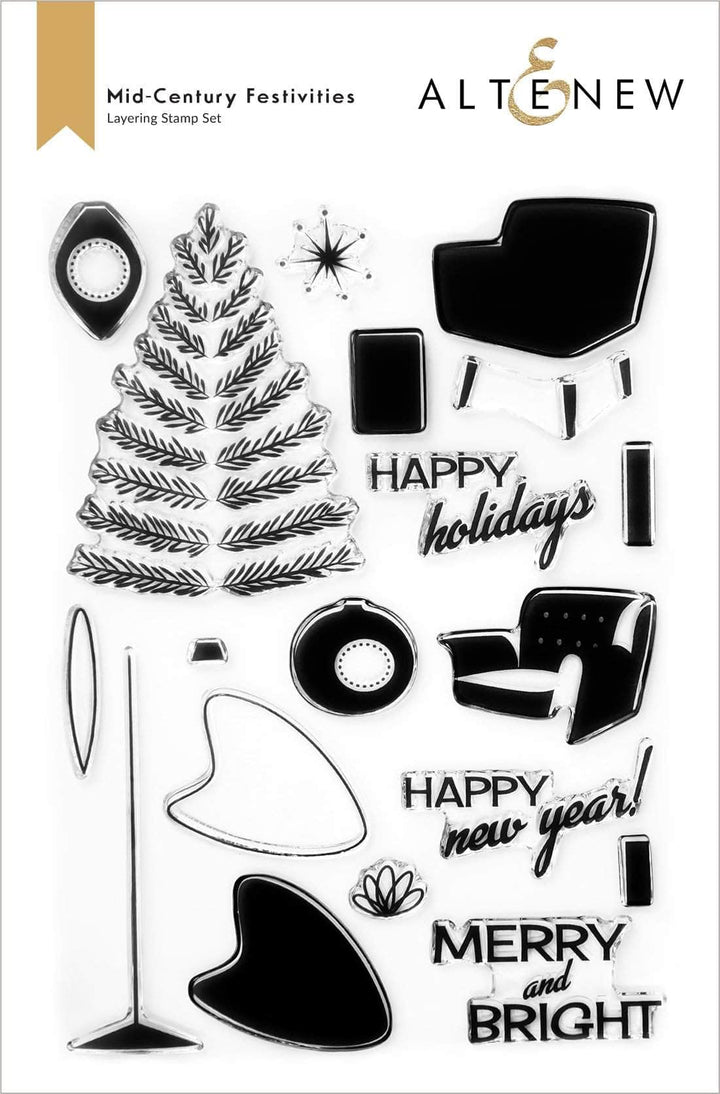 Clear Stamps Mid-Century Festivities Stamp Set