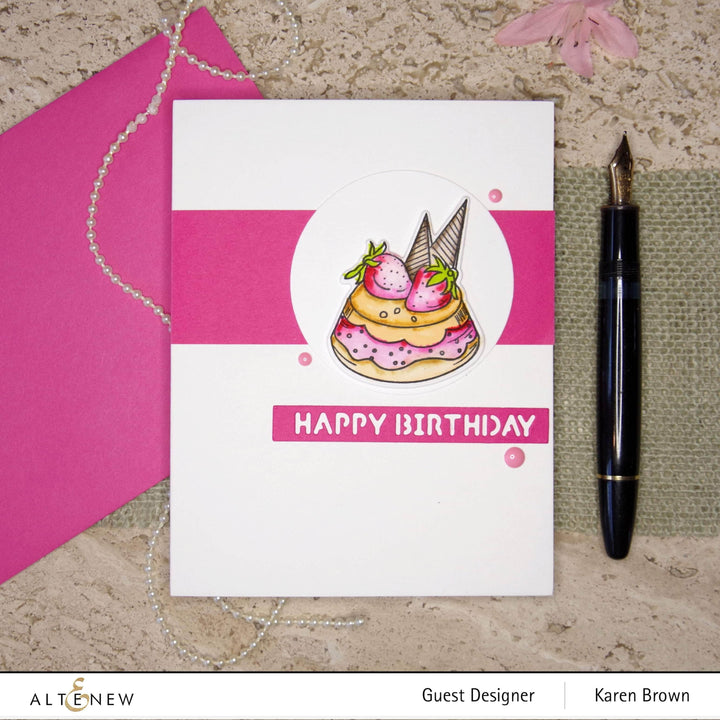 Clear Stamps Mini Flan Cake Stamp Set