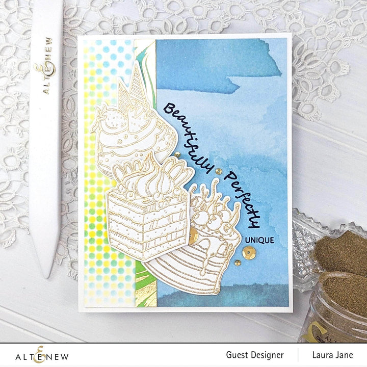 Clear Stamps Mini Flan Cake Stamp Set
