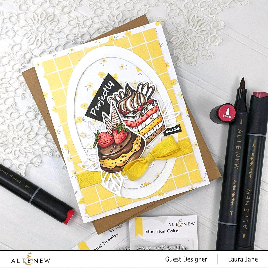 Clear Stamps Mini Flan Cake Stamp Set