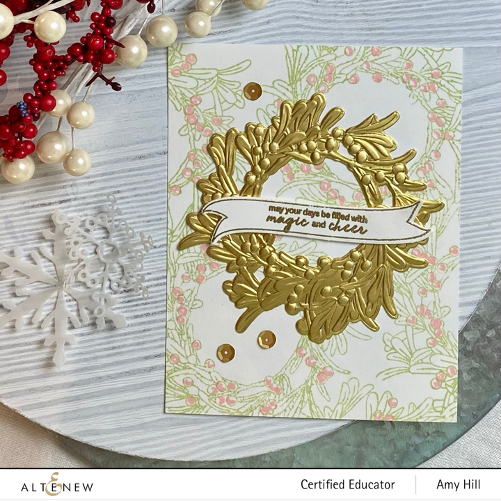 Clear Stamps Mistletoe Wreath Stamp Set