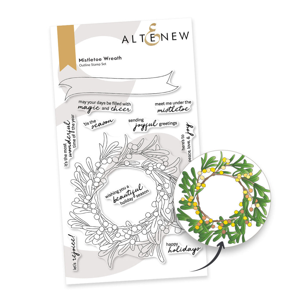 Clear Stamps Mistletoe Wreath Stamp Set