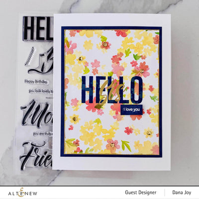 Clear Stamps Modern Hello Stamp Set