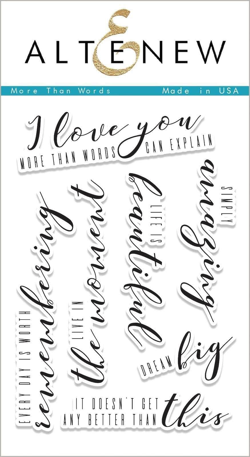Clear Stamps More Than Words Stamp Set
