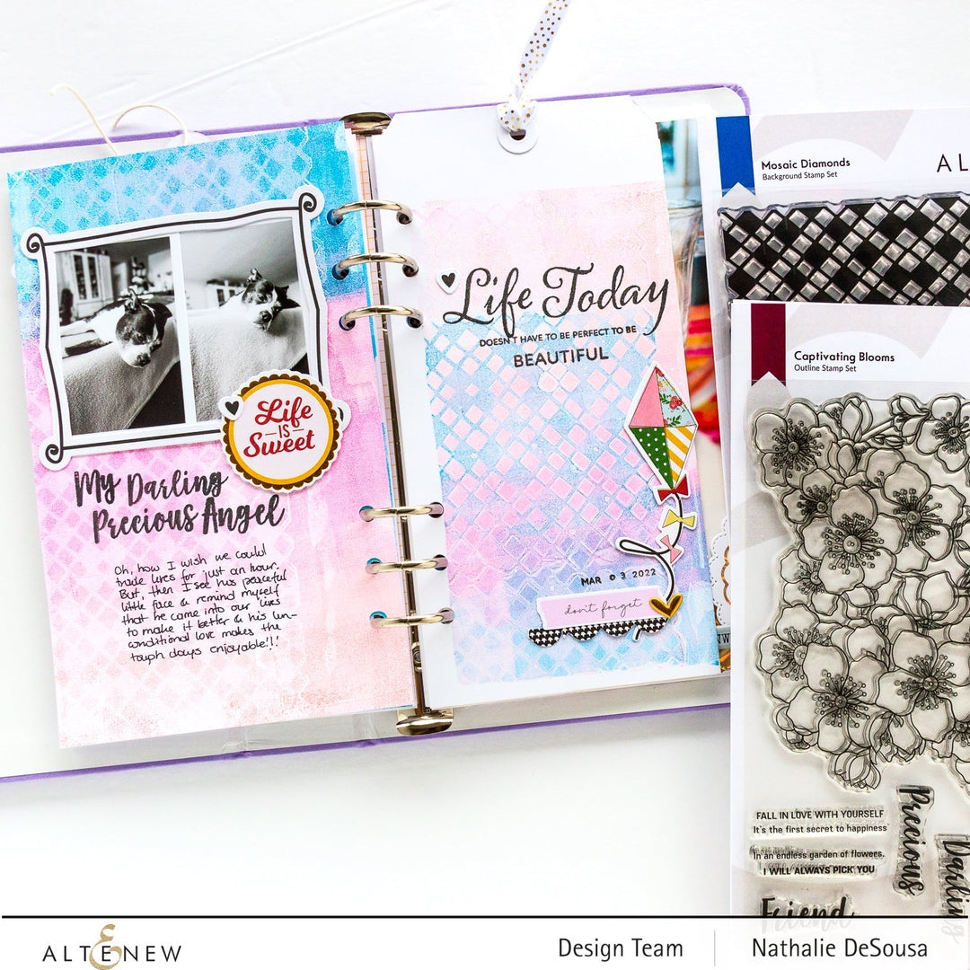 Clear Stamps Mosaic Diamonds Stamp Set