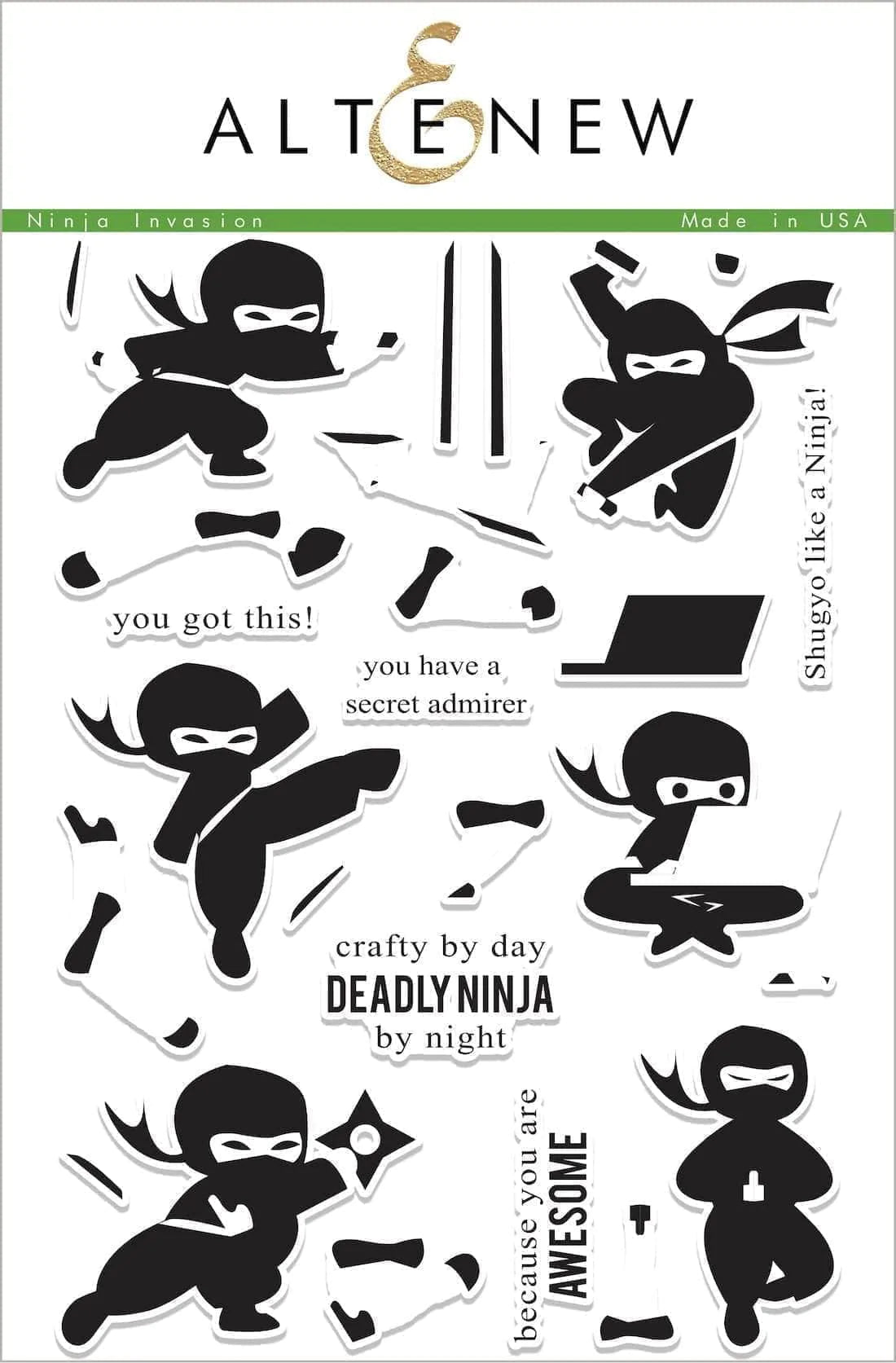 Clear Stamps Ninja Invasion Stamp Set