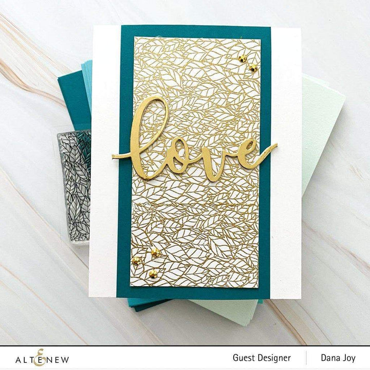 Clear Stamps Overlapped Leaves Stamp Set