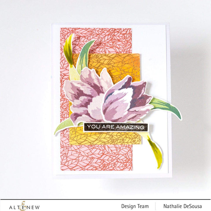 Clear Stamps Overlapped Leaves Stamp Set