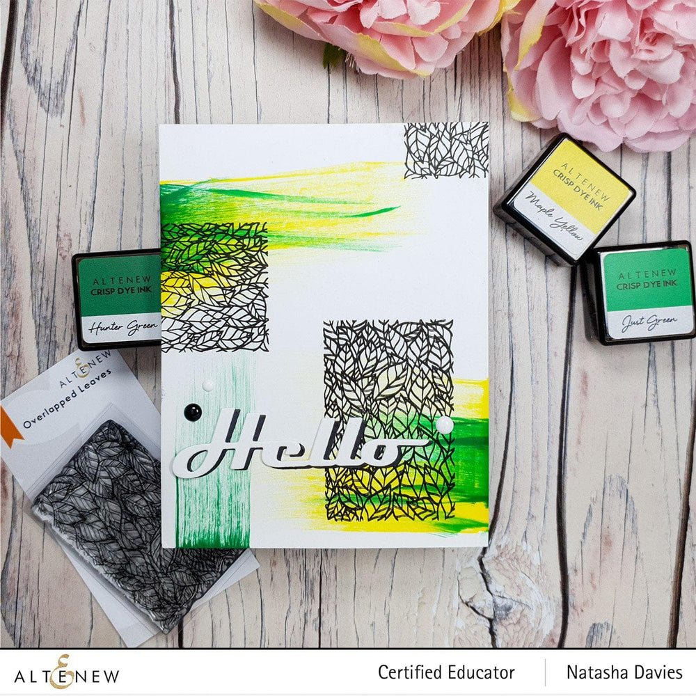 Clear Stamps Overlapped Leaves Stamp Set