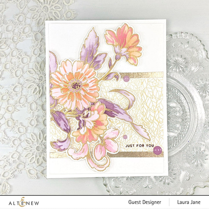 Clear Stamps Overlapped Leaves Stamp Set