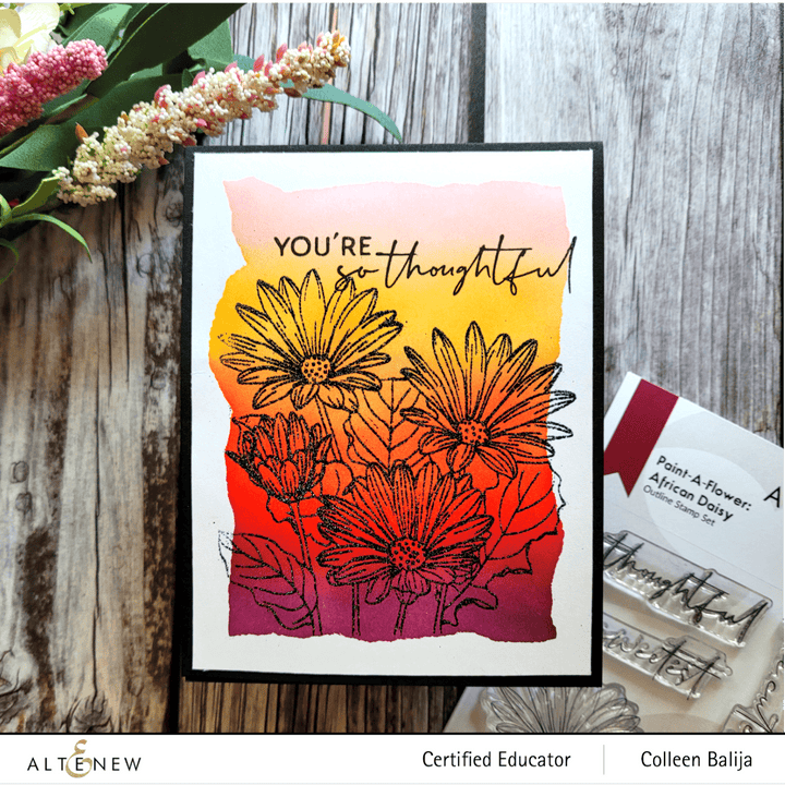 Clear Stamps Paint-A-Flower: African Daisy Outline Stamp Set