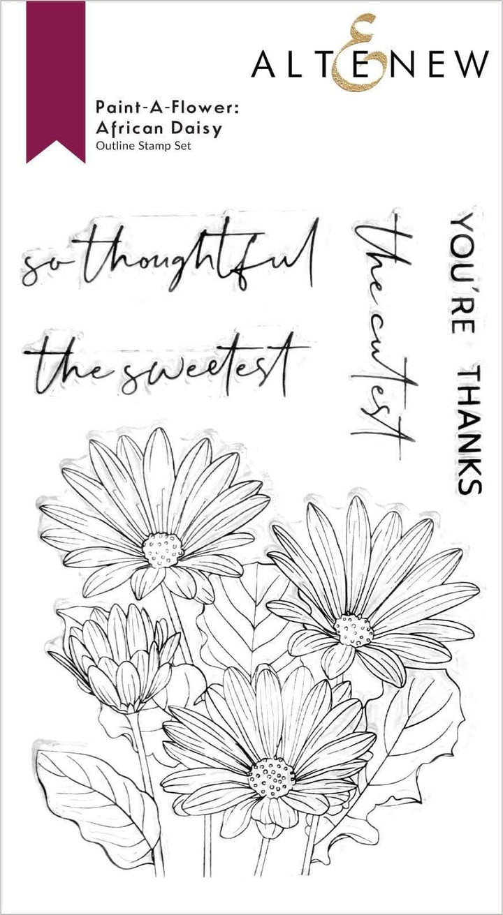 Clear Stamps Paint-A-Flower: African Daisy Outline Stamp Set
