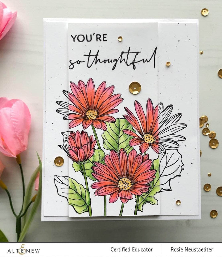 Clear Stamps Paint-A-Flower: African Daisy Outline Stamp Set