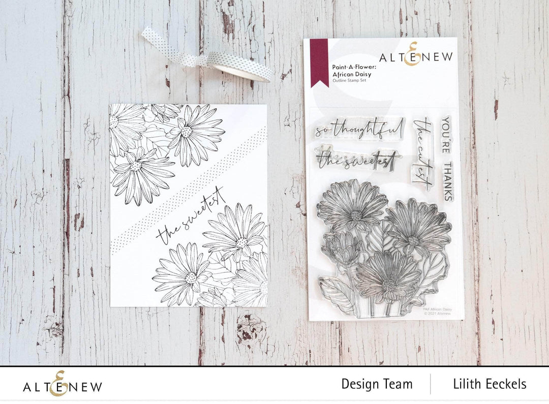 Clear Stamps Paint-A-Flower: African Daisy Outline Stamp Set