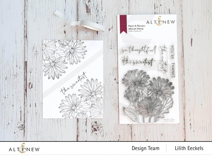 Clear Stamps Paint-A-Flower: African Daisy Outline Stamp Set