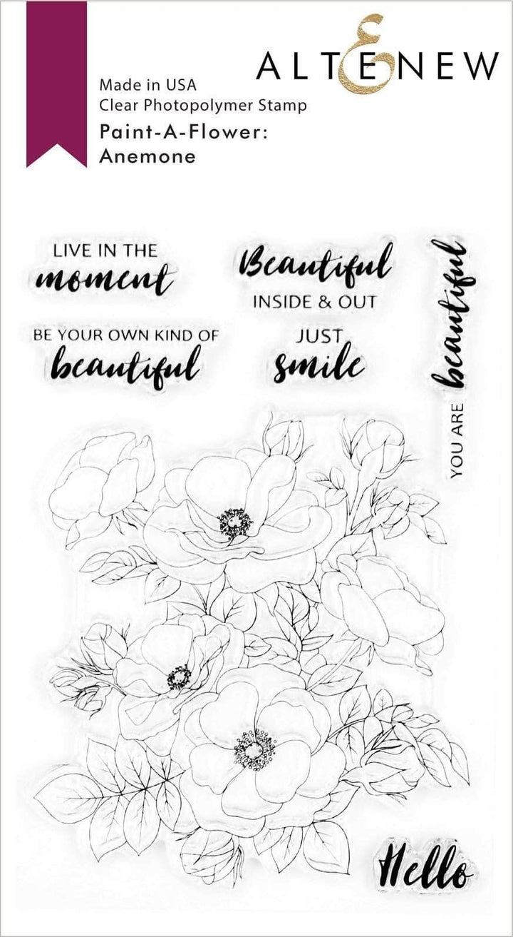 Clear Stamps Paint-A-Flower: Anemone Outline Stamp Set