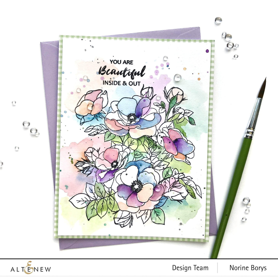 Clear Stamps Paint-A-Flower: Anemone Outline Stamp Set