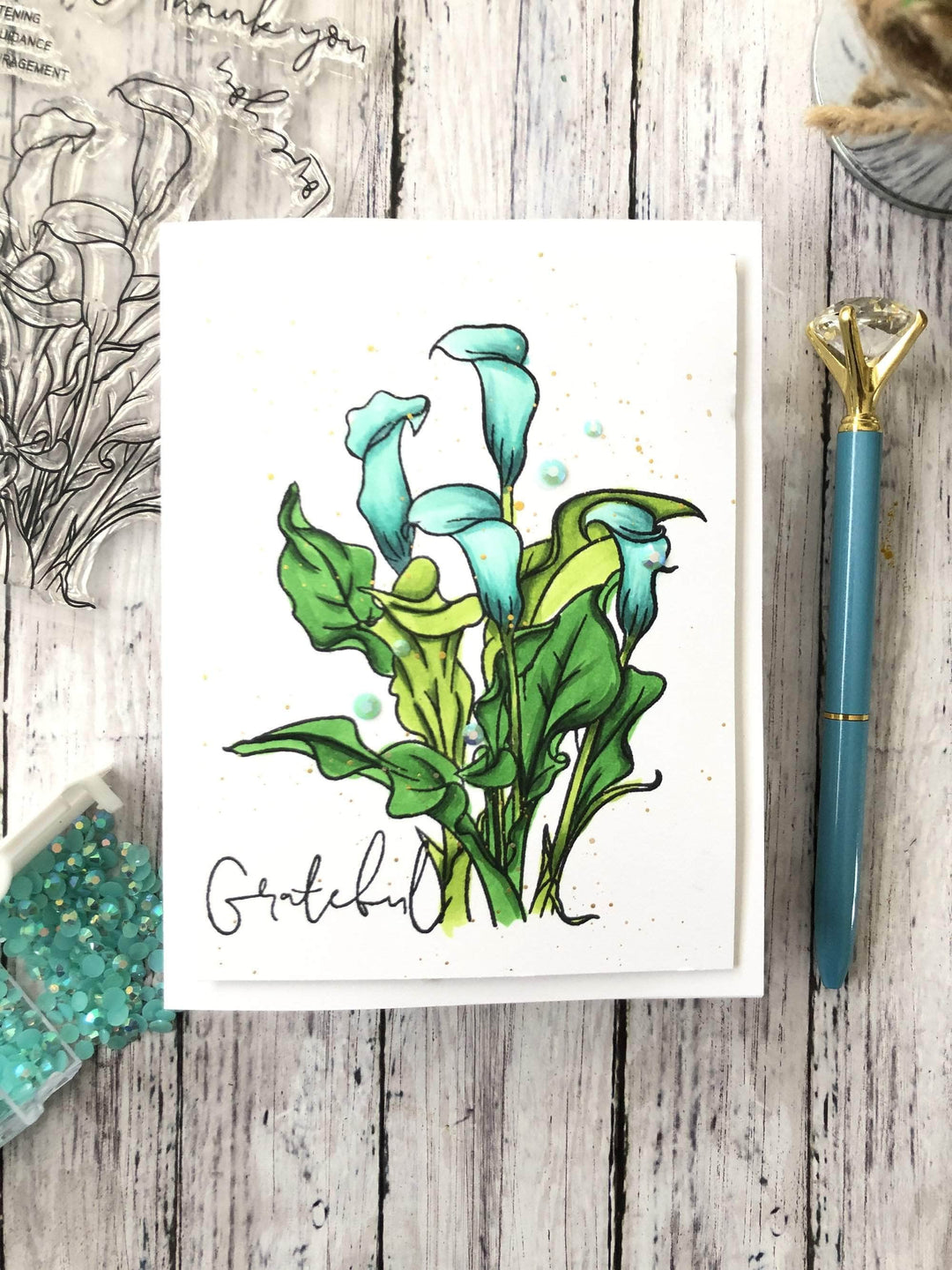 Clear Stamps Paint-A-Flower: Calla Lily Outline Stamp Set