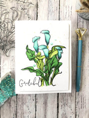 Clear Stamps Paint-A-Flower: Calla Lily Outline Stamp Set