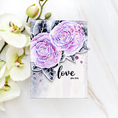 Clear Stamps Paint-A-Flower: Camellia Waterhouse Outline Stamp Set