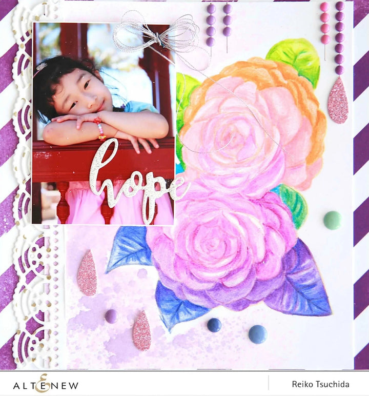 Clear Stamps Paint-A-Flower: Camellia Waterhouse Outline Stamp Set