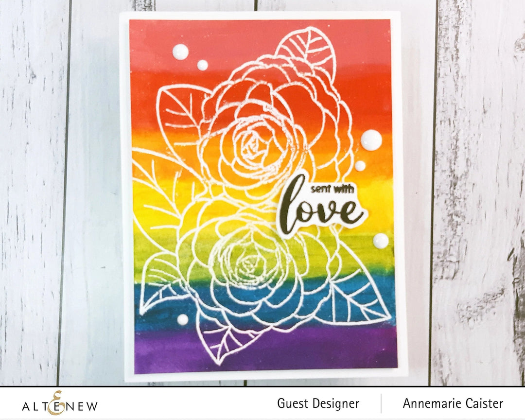 Clear Stamps Paint-A-Flower: Camellia Waterhouse Outline Stamp Set