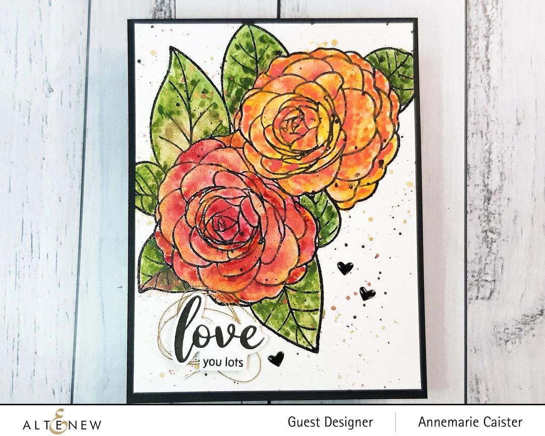 Clear Stamps Paint-A-Flower: Camellia Waterhouse Outline Stamp Set