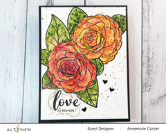 Clear Stamps Paint-A-Flower: Camellia Waterhouse Outline Stamp Set