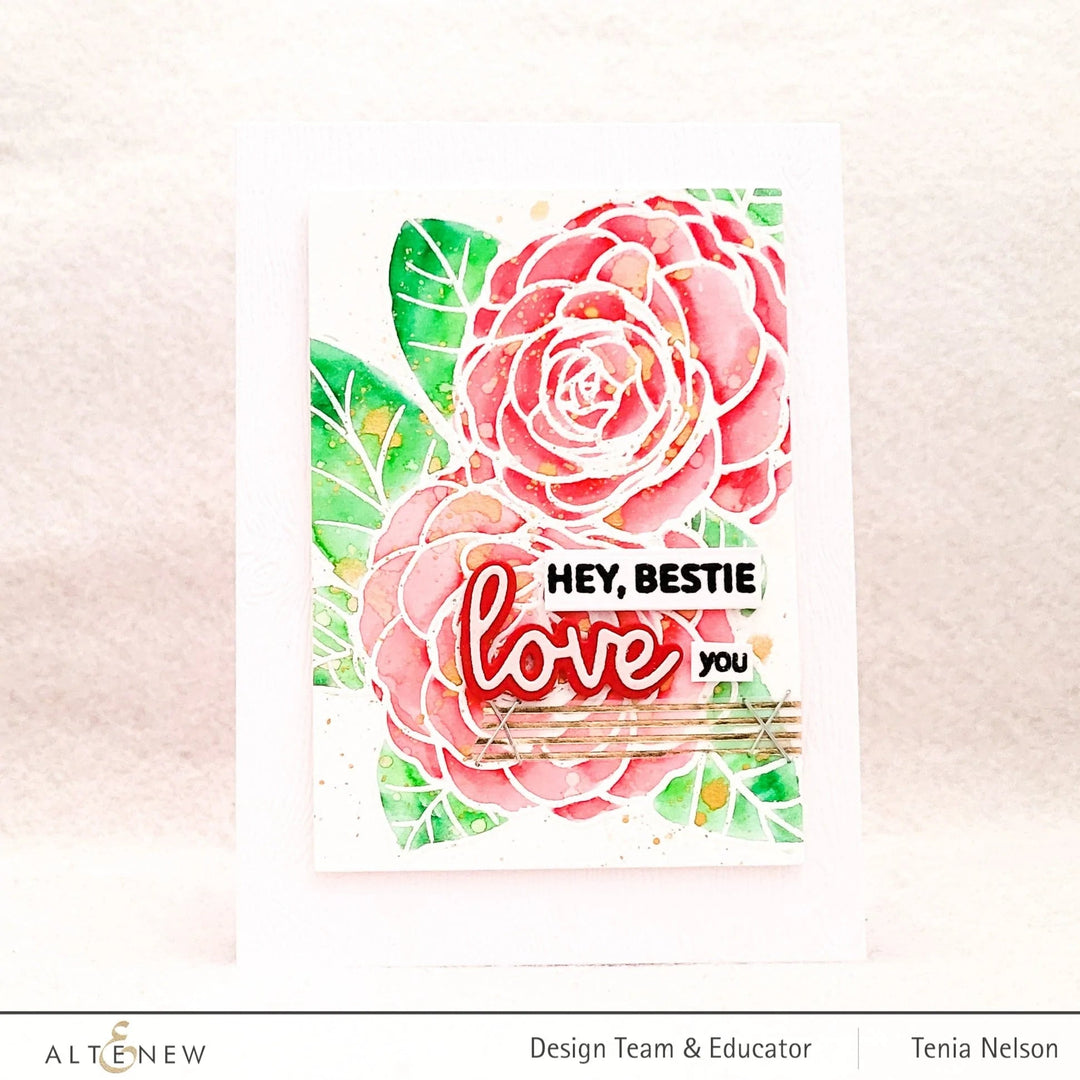 Clear Stamps Paint-A-Flower: Camellia Waterhouse Outline Stamp Set