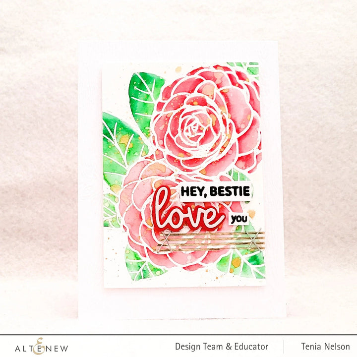 Clear Stamps Paint-A-Flower: Camellia Waterhouse Outline Stamp Set