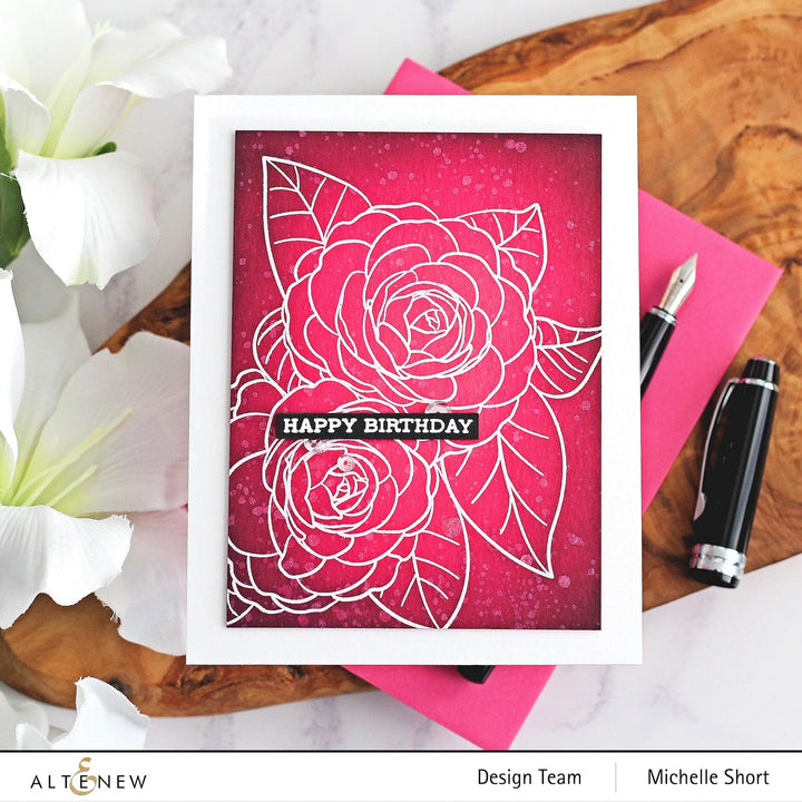 Clear Stamps Paint-A-Flower: Camellia Waterhouse Outline Stamp Set