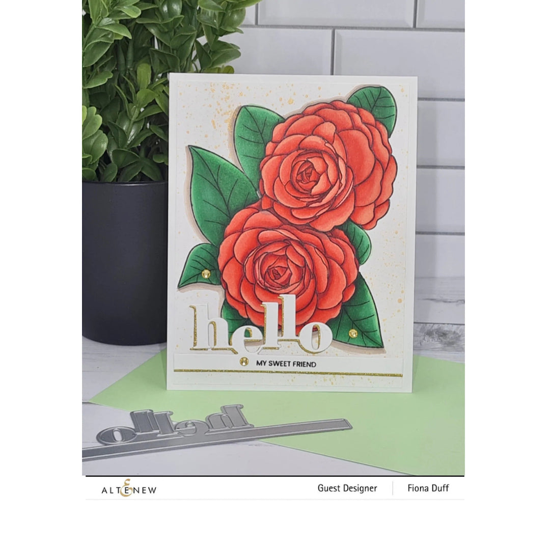 Clear Stamps Paint-A-Flower: Camellia Waterhouse Outline Stamp Set