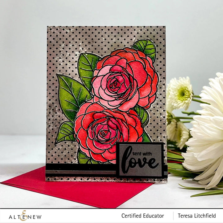 Clear Stamps Paint-A-Flower: Camellia Waterhouse Outline Stamp Set