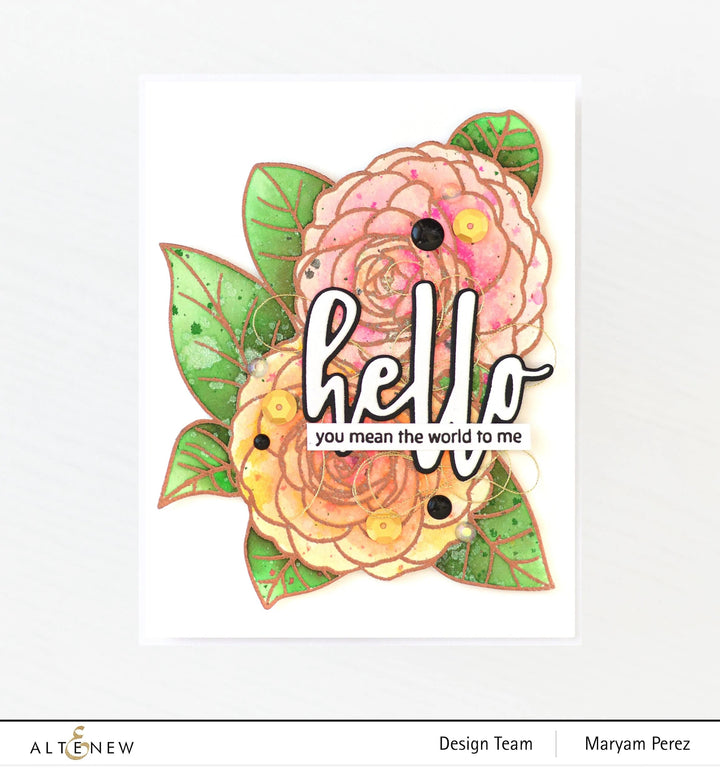 Clear Stamps Paint-A-Flower: Camellia Waterhouse Outline Stamp Set