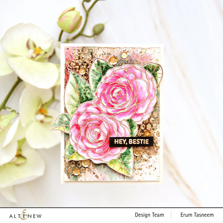 Clear Stamps Paint-A-Flower: Camellia Waterhouse Outline Stamp Set