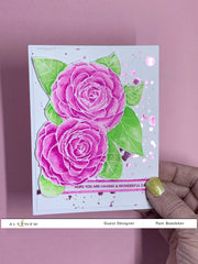 Clear Stamps Paint-A-Flower: Camellia Waterhouse Outline Stamp Set