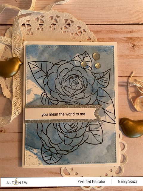 Clear Stamps Paint-A-Flower: Camellia Waterhouse Outline Stamp Set