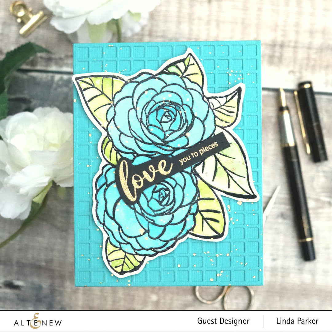Clear Stamps Paint-A-Flower: Camellia Waterhouse Outline Stamp Set