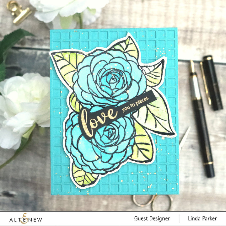 Clear Stamps Paint-A-Flower: Camellia Waterhouse Outline Stamp Set
