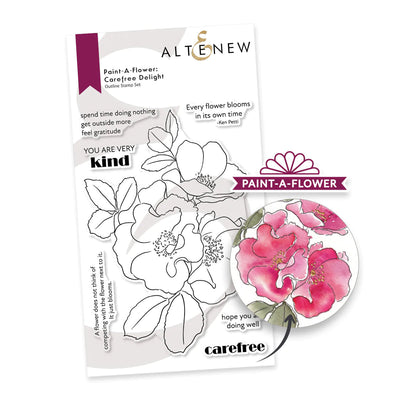 Clear Stamps Paint-A-Flower: Carefree Delight Outline Stamp Set