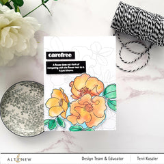 Clear Stamps Paint-A-Flower: Carefree Delight Outline Stamp Set