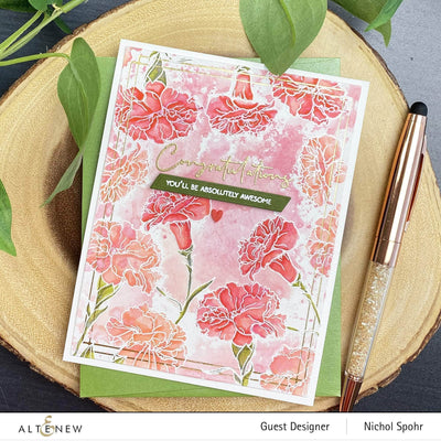 Clear Stamps Paint-A-Flower: Carnations Outline Stamp Set