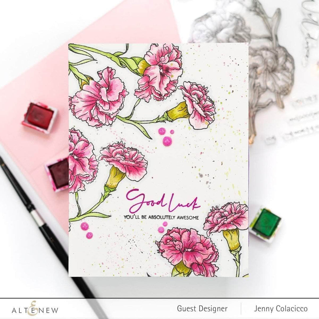 Clear Stamps Paint-A-Flower: Carnations Outline Stamp Set