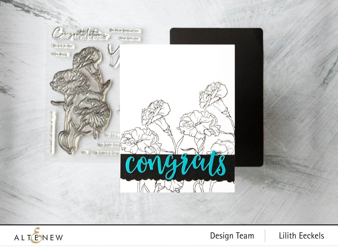 Clear Stamps Paint-A-Flower: Carnations Outline Stamp Set