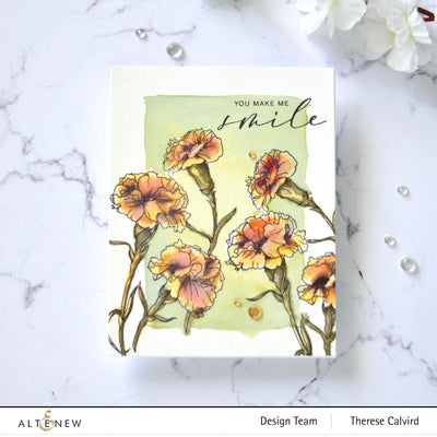 Clear Stamps Paint-A-Flower: Carnations Outline Stamp Set