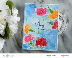 Clear Stamps Paint-A-Flower: Carnations Outline Stamp Set
